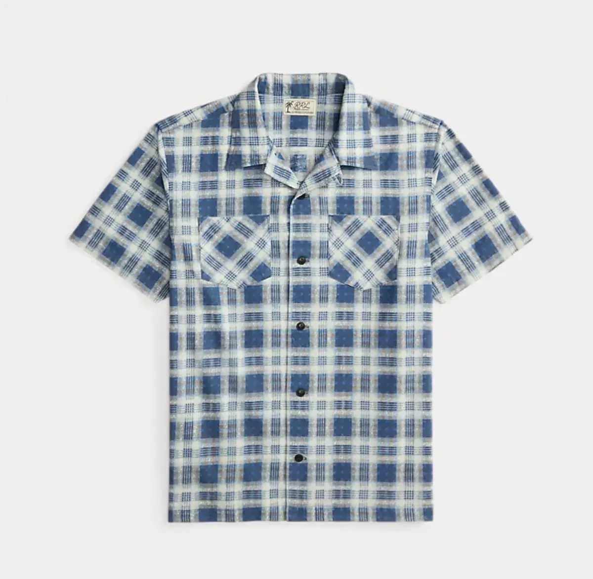 RRL(ダブルアールエル) プラッドプリント ブラシ キャンプシャツ L