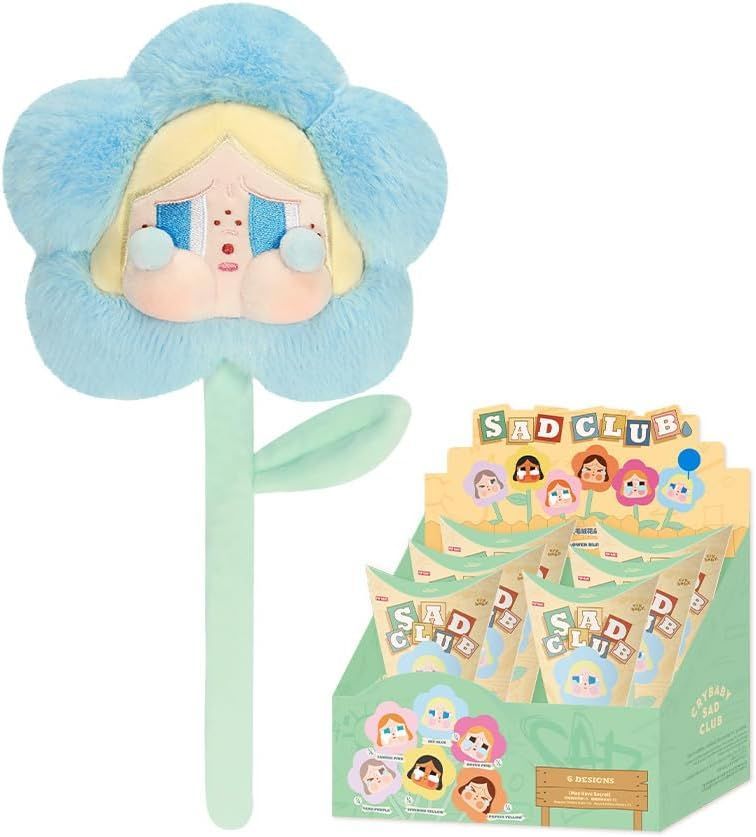 POP MART CRYBABY Sad Club シリーズ ぬいぐるみフラワー【アソートボックス 6ピース】 ポップマート ガチャガチャ ブラインド ボックス フィギュア プラモデル プレミアム おもちゃソフビ オリジナル キャラクター 誕生日 プレゼント