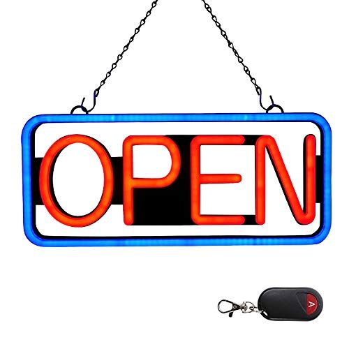 電光ホーム LED ネオンサイン OPEN 店舗用 [ 常時点灯/吊り下げ/リモコン付属 / 235 × 540 × 35mm ] 電飾 看板 カフェ bar オープン 国内発送 e784f084