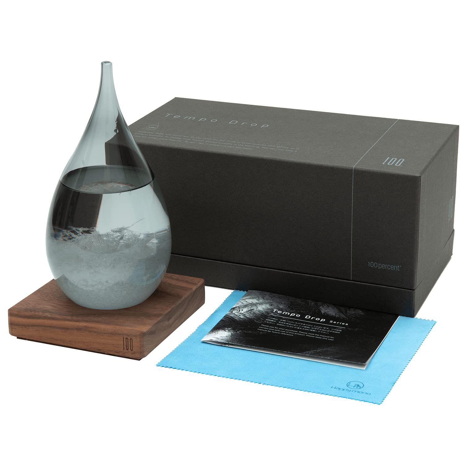 テンポドロップ ドーン ストーム グラス Perrocaliente 正規品 おしゃれなインテリア ペロカリエンテ 100percent 結晶 クロス付き (Tempo Drop Dawn) 国内発送 98300ae8