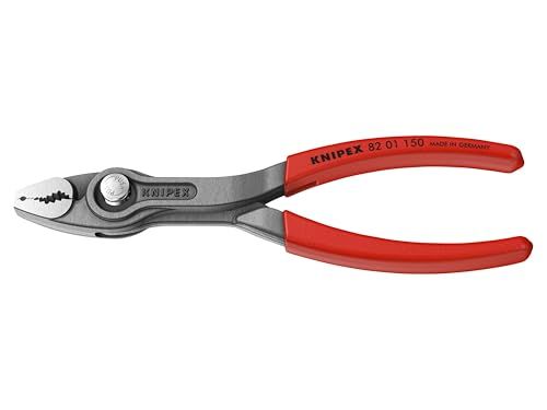 クニペックス KNIPEX ツイングリップ スリップジョイントプライヤー 開口幅調整可能 ネジ外し 摩耗したボルト ナットなどあらゆるものをしかっかり掴める プラスチックコーティングハンドル 150mm 8201-150ｍａ
