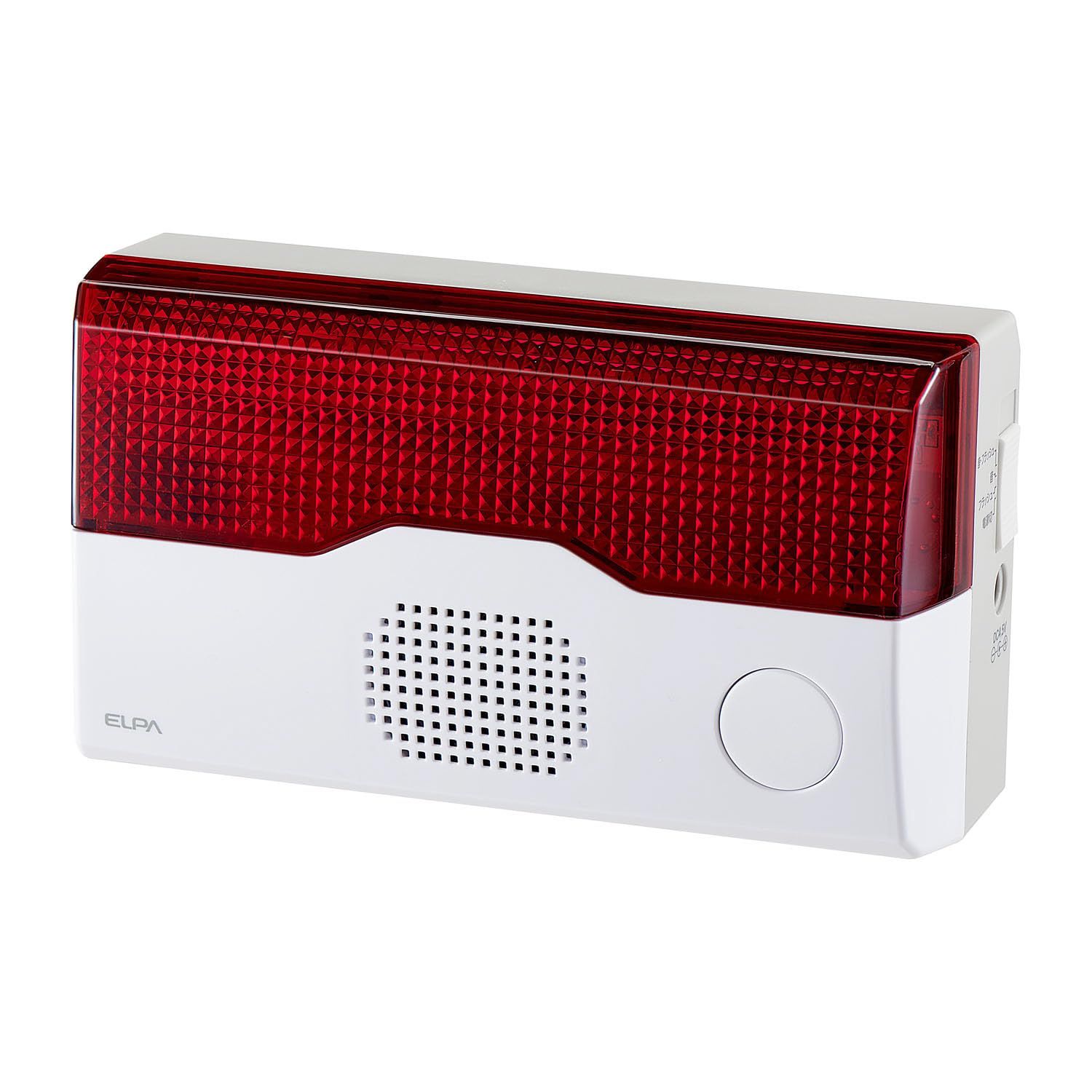 エルパ(ELPA) ワイヤレスチャイム 受信器 単品 フラッシュ灯 光と音でお知らせ 介護 呼び出しベル 防犯 玄関 飲食店 増設用 配線不要 ホワイト EWS-P40★m