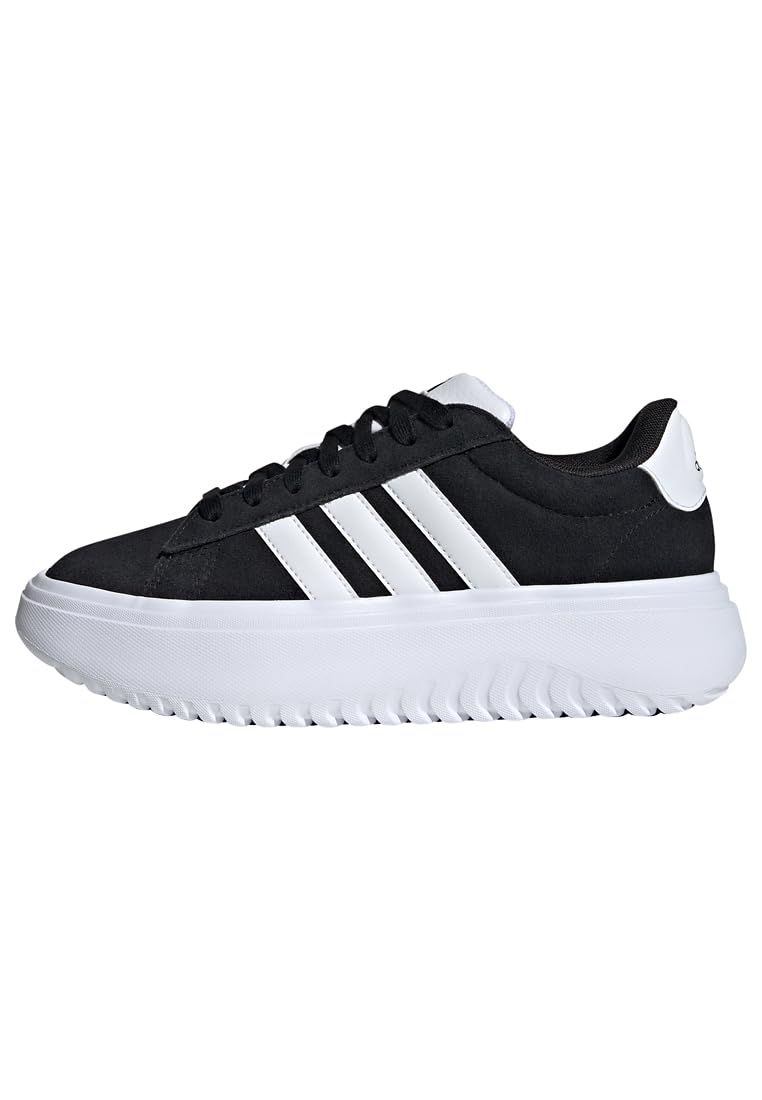 [アディダス] スニーカー グランドコート PF SUEDE レディース NIX17 ブラック 24.5 cm [コアブラック/フットウェアホワイト/コアブラック(IE1102)] [24.5 cm]