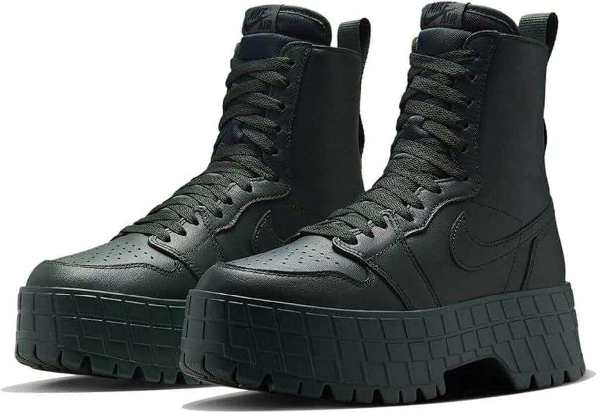 [ナイキ] エア ジョーダン 1 ブルックリン W AIR JORDAN 1 BROOKLYN ディーペストグリーン/ディーペストグリーン/ブラック FJ5737-300 24.5cm [24.5 cm]