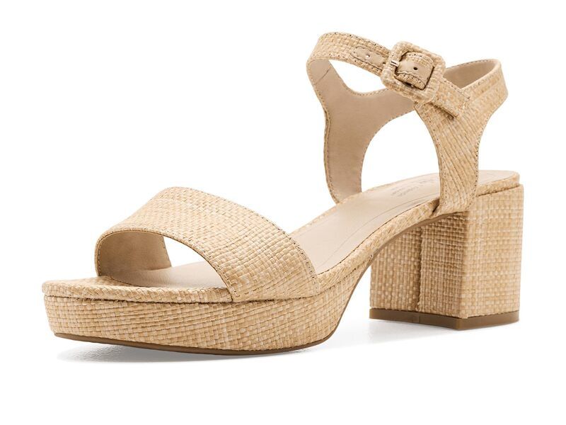 ライフストライド レディース シューズ ヒール サンダル LifeStride Rhythmn Strappy Sandals Natural Tan Wov タン