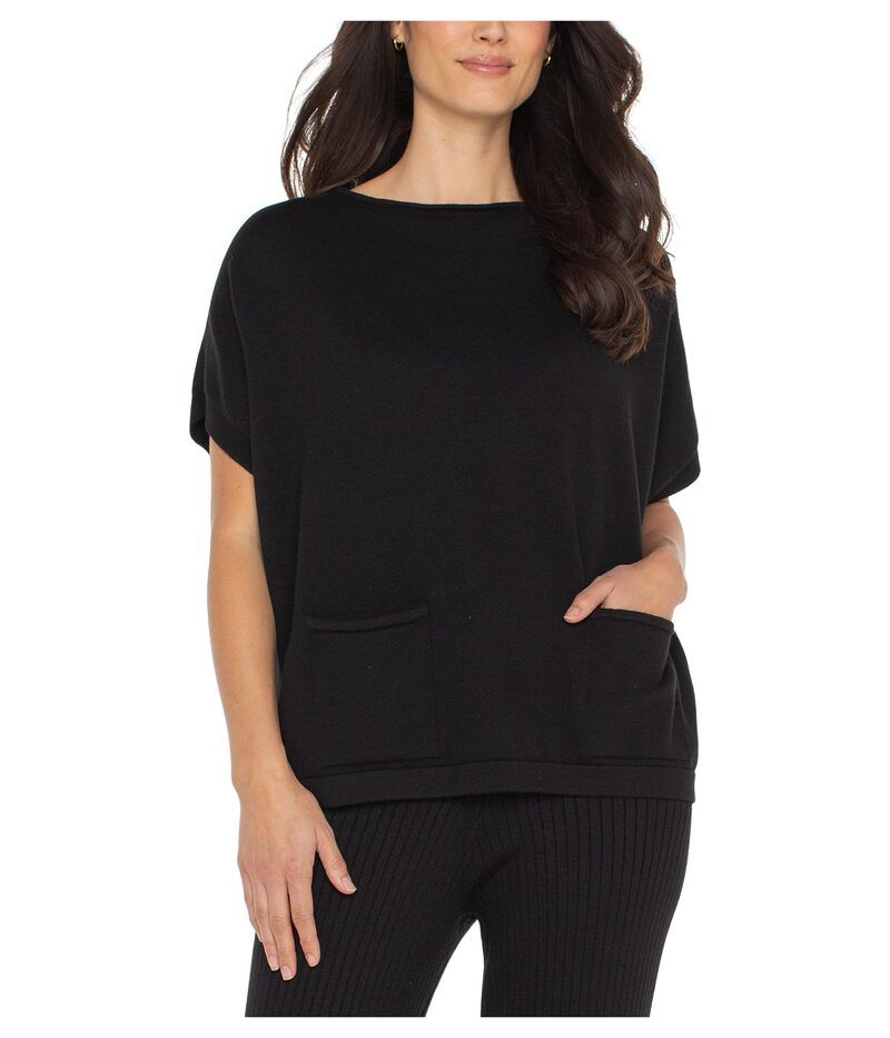 リヴァプール ロサンゼルス レディース アウター ニット・セーター Liverpool Los Angeles 12 Sleeve Boat Neck Dolman Sweater Black ブラッ