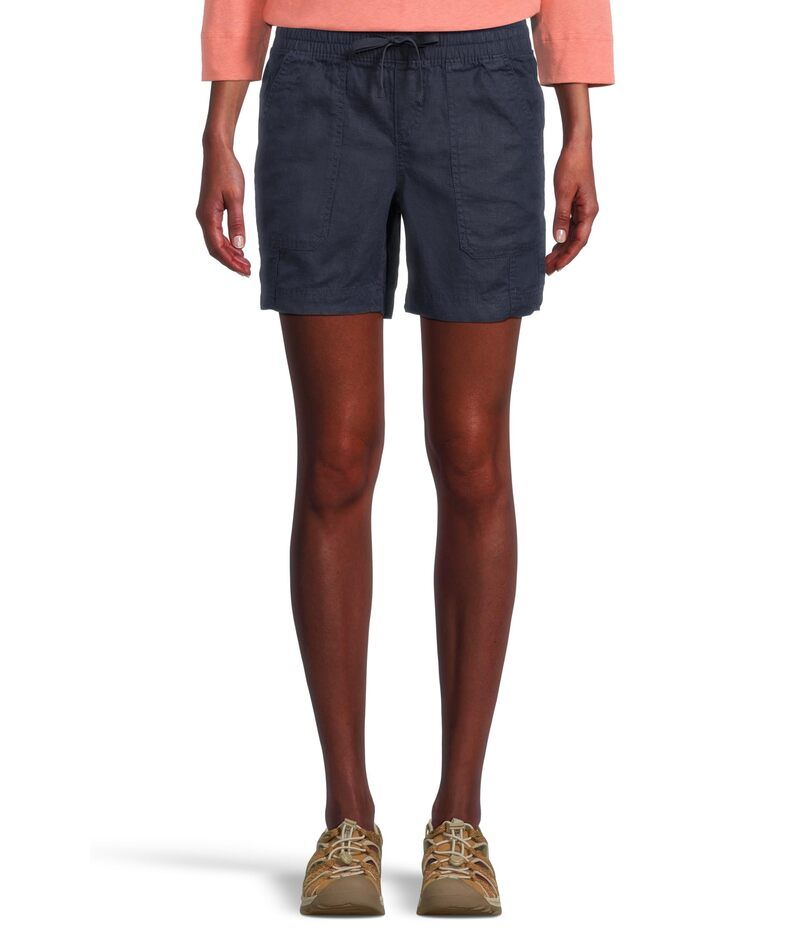 エルエルビーン レディース ボトムス ハーフパンツ・ショーツ ショートパンツ リネン LLBean Premium Linen 6 Shorts Classic Navy ネイビー