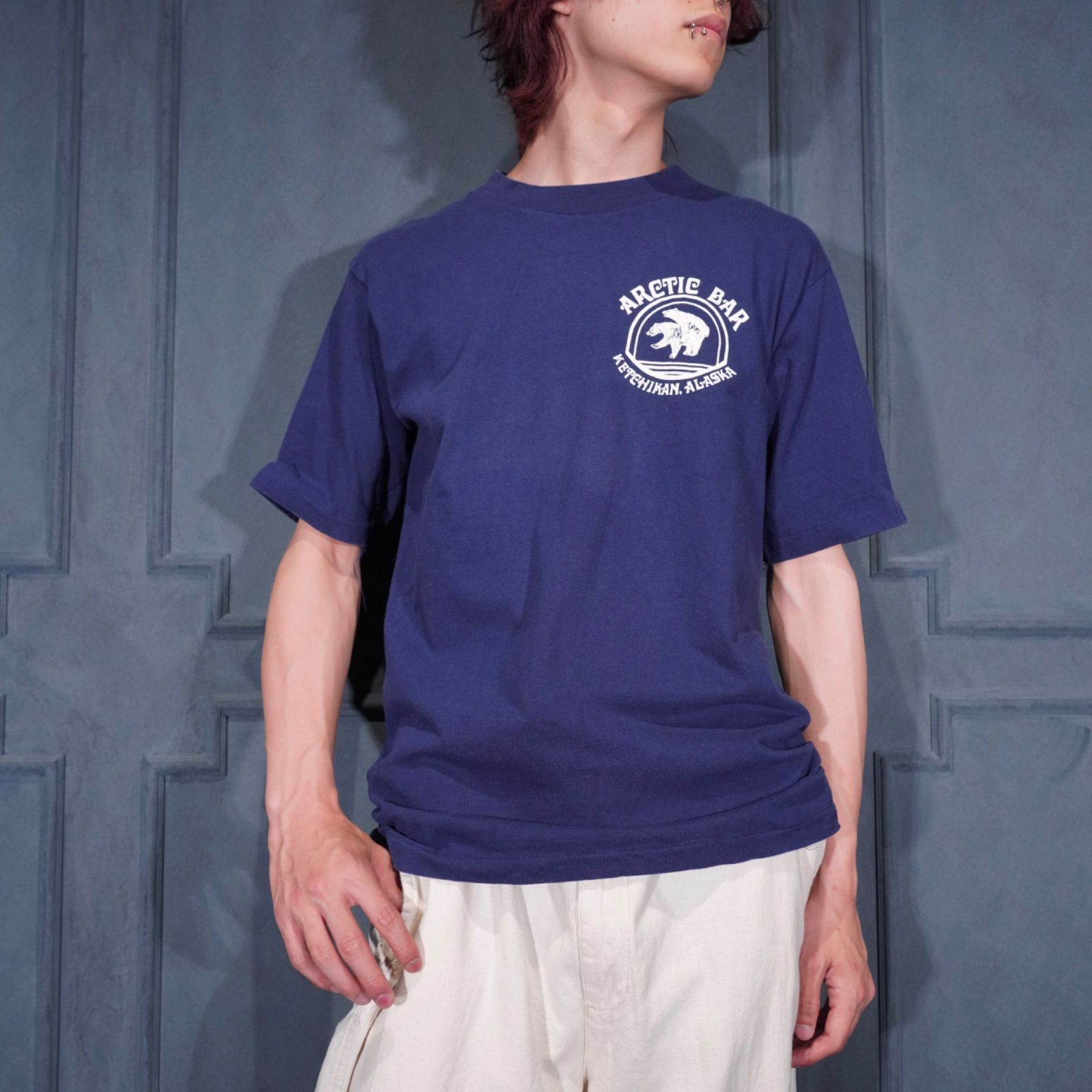 90's USA VINTAGE ONEITA POWER-T BEAR PRINT ERO T SHIRT/90年代アメリカ古着くまさんエロTシャツ