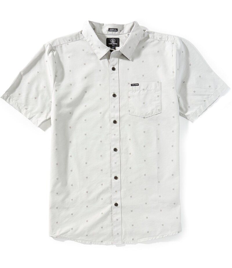 ボルコム メンズ トップス シャツ Volcom Bankstone Short Sleeve Woven Shirt Tower Grey グレー