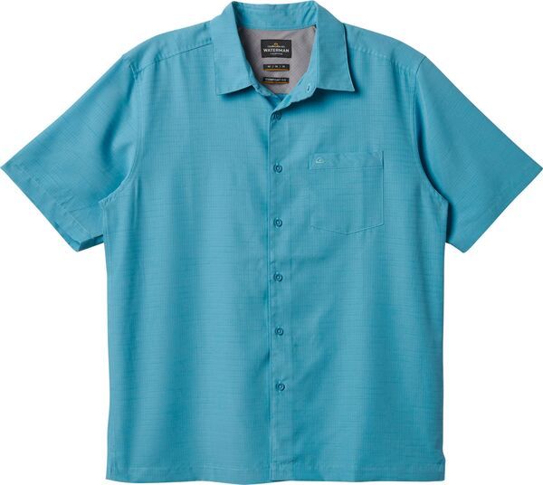 クイックシルバー メンズ トップス シャツ Quiksilver Mens Waterman Centinela Woven Shirt Aqua アクア