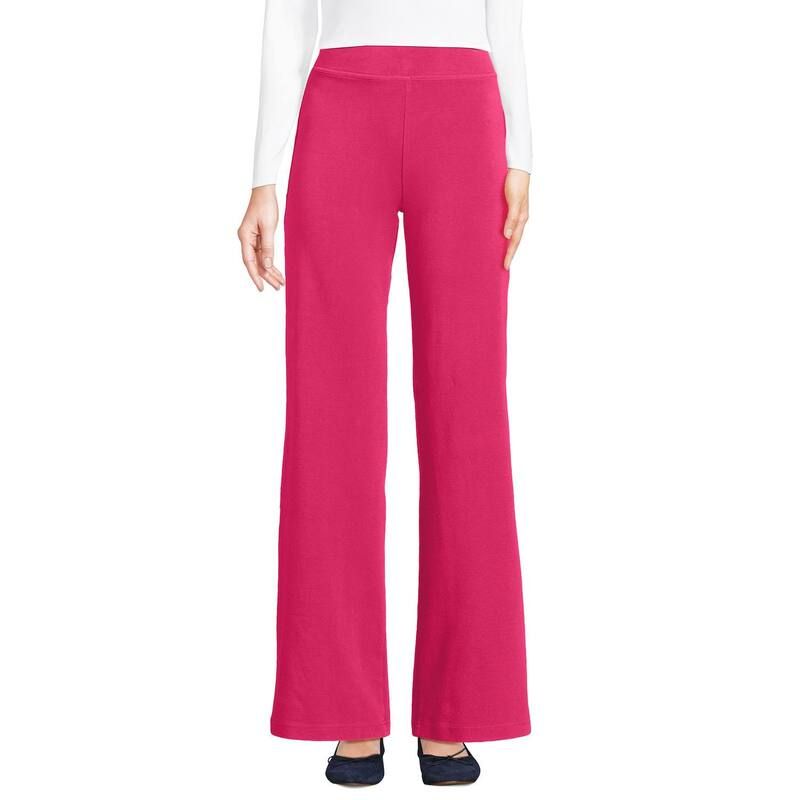 ランズエンド レディース ボトムス カジュアルパンツ ワイドレッグ Womens Lands End Starfish Mid Rise Wide Leg Pull On Pantspiced Rhu
