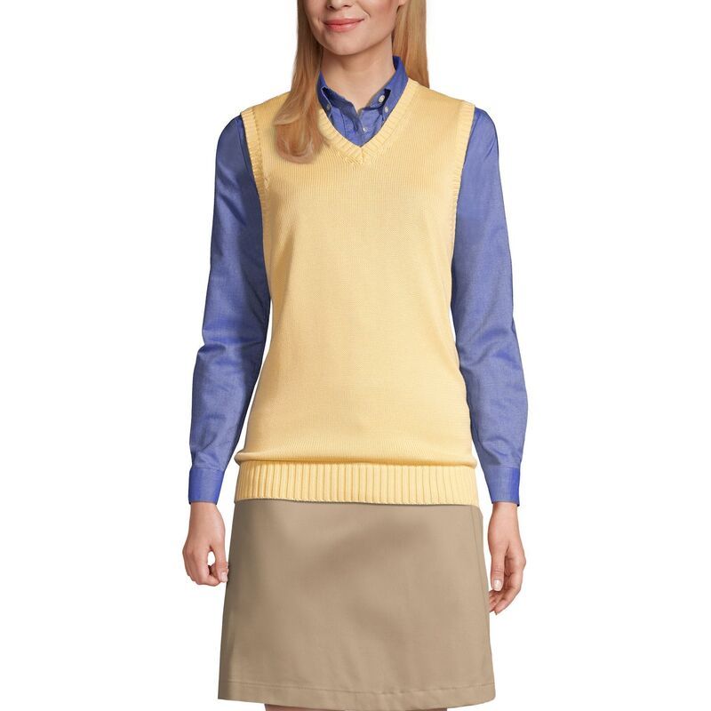 ランズエンド レディース アウター ニット・セーター ベスト Womens Lands End Sweater Vest Maize