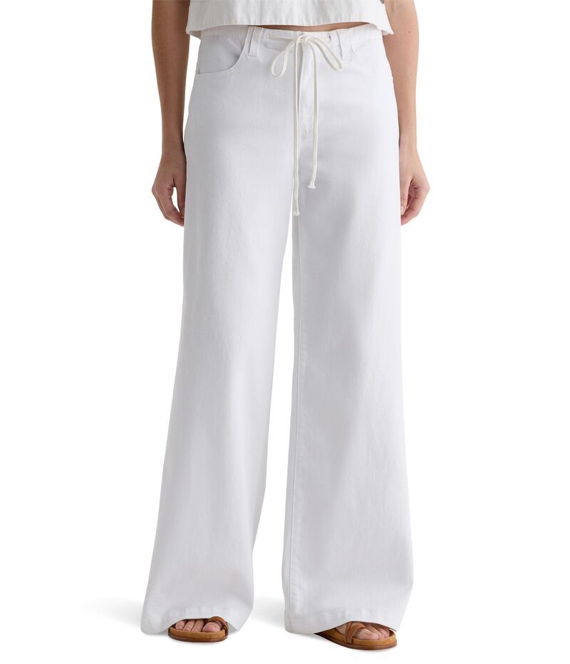 エージージーンズ レディース ボトムス カジュアルパンツ ワイドレッグ AG Jeans Stella MidRise Cinched Wide Leg Palazzo White ホワイト