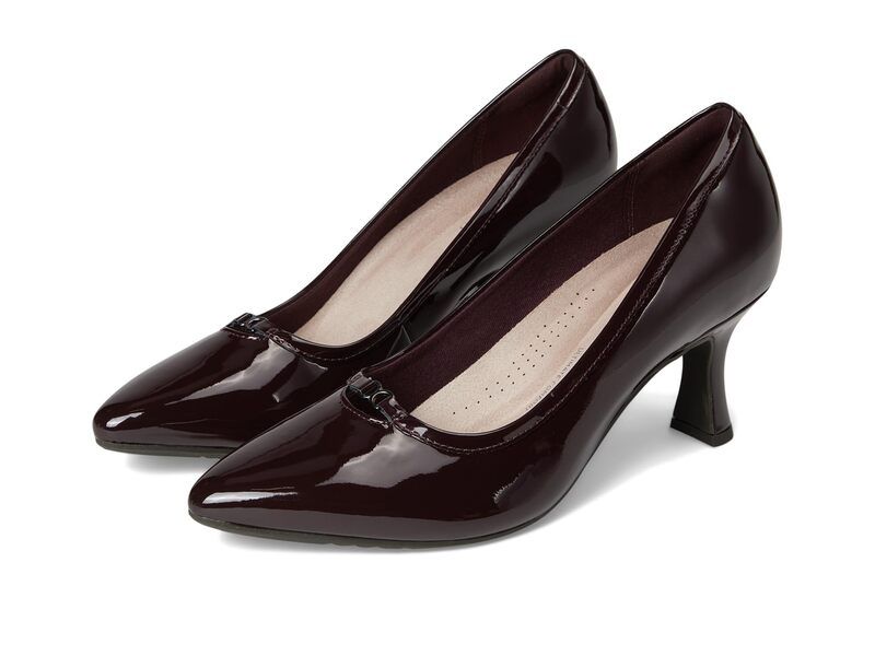 クラークス レディース シューズ ヒール Clarks Kataleyna West Merlot Syntheti