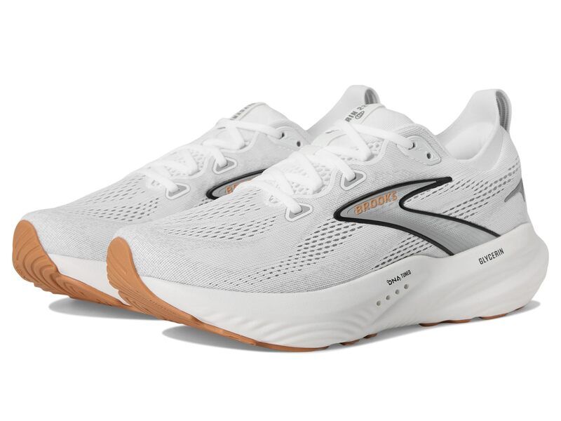 ブルックス レディース シューズ スニーカー Brooks Glycerin 22 WhiteGreyBlac ホワイト