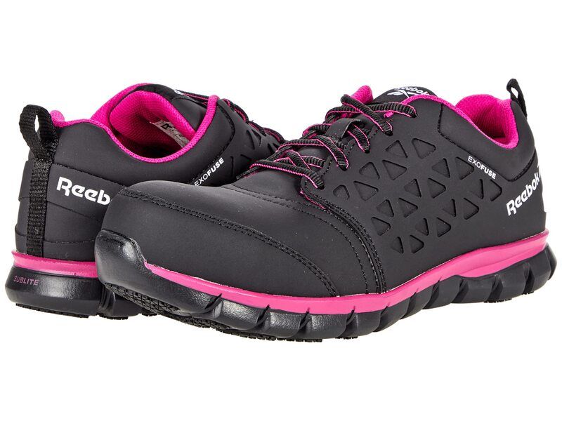 リーボック レディース シューズ スニーカー Reebok Work Sublite Cushion Work Comp ToeH BlackPink ブラック