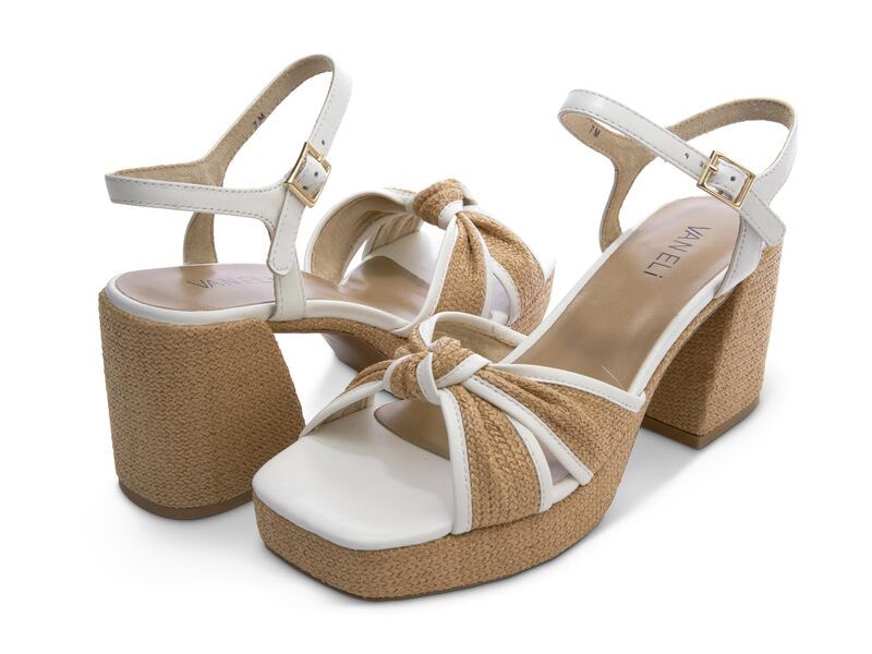 ベネリ レディース シューズ サンダル Vaneli Mina White NappaNat Raffia ホワイト