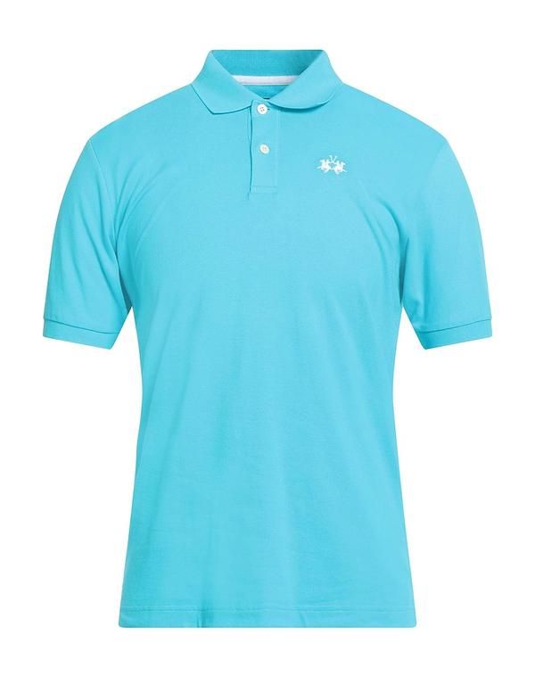 ラ マルティーナ メンズ トップス ポロシャツ LA MARTINA ポロシャツ Turquoise Blue ブルー