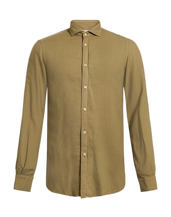ボリオリ メンズ トップス シャツ BOGLIOLI 無地シャツ Khaki カーキ