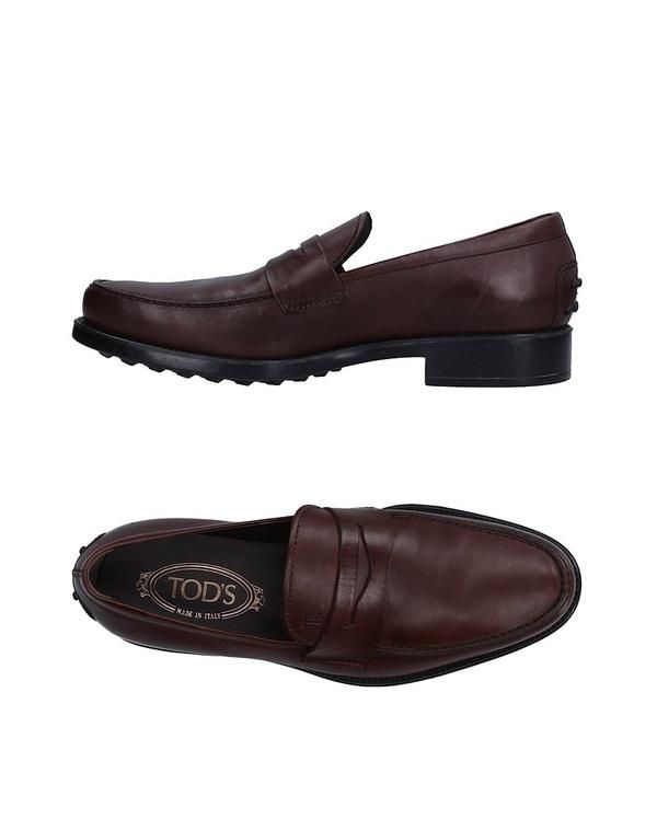 トッズ メンズ シューズ スリッポン・ローファー TODS モカシン Dark Brown ブラウン