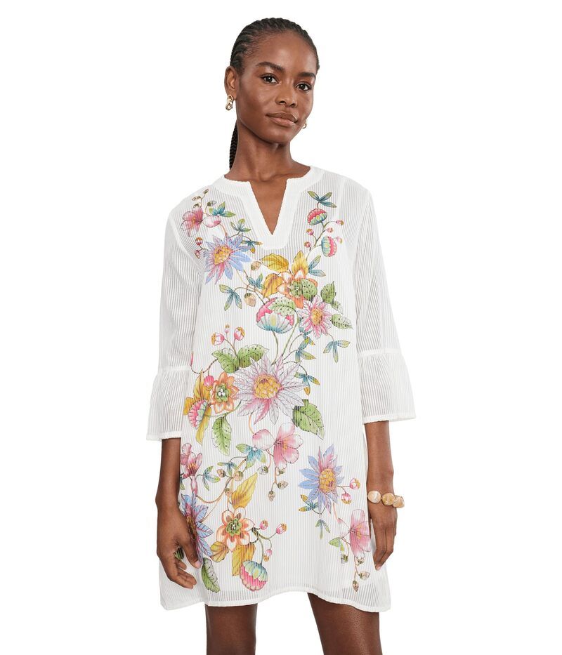 ジョニーワズ レディース トップス ワンピース フリル Johnny Was Ruffle Sleeve Dress Orlaya slip Orlaya