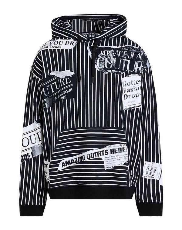 ヴェルサーチ メンズ アウター パーカー・スウェット VERSACE JEANS COUTURE Black ブラック