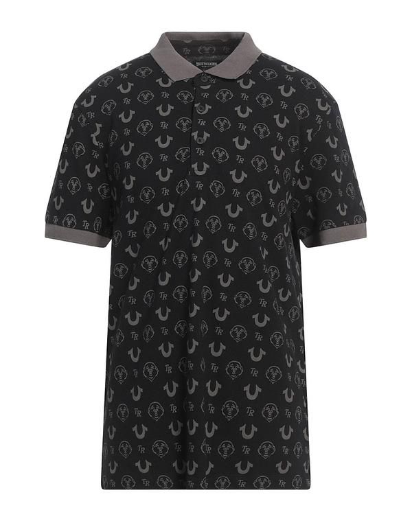 トゥルーレリジョン メンズ トップス ポロシャツ TRUE RELIGION Black ブラック