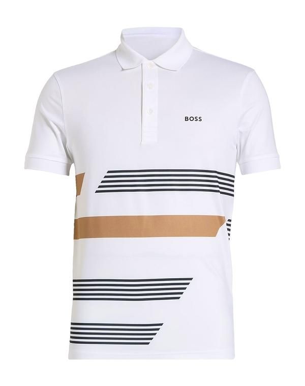 ボス メンズ トップス ポロシャツ BOSS White ホワイト