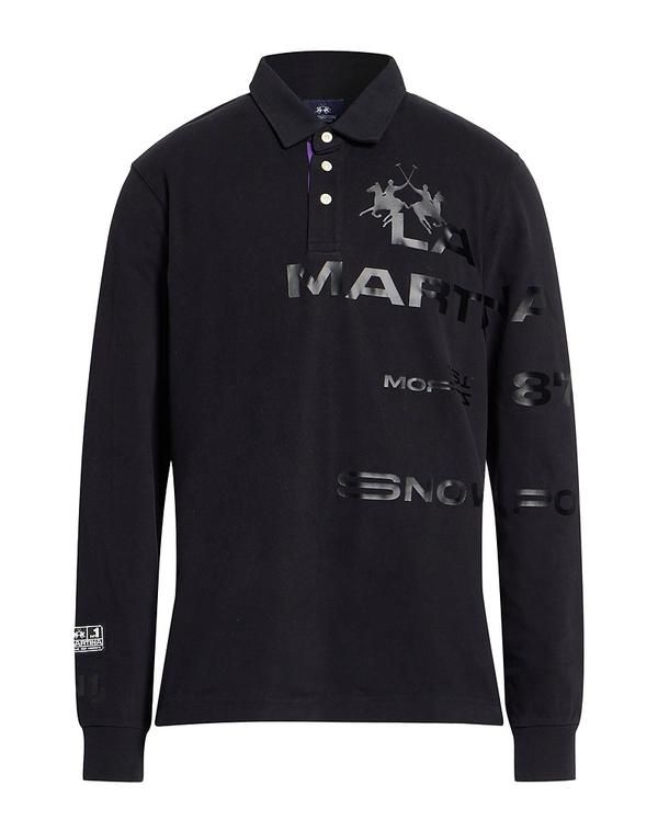ラ マルティーナ メンズ トップス ポロシャツ LA MARTINA Black ブラック