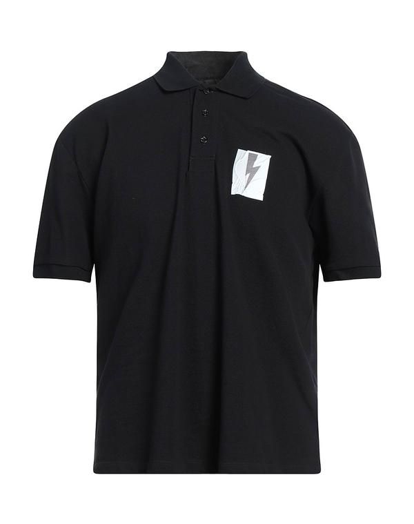ニールバレット メンズ トップス ポロシャツ NEIL BARRETT Black ブラック