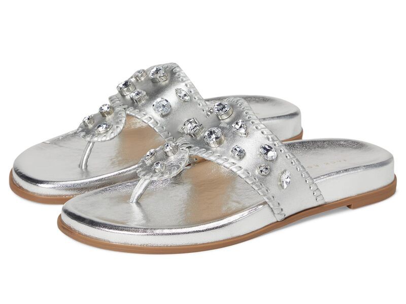 ジャックロジャース レディース シューズ サンダル Jack Rogers Jacksport Jeweled Sandalsilver シルバー