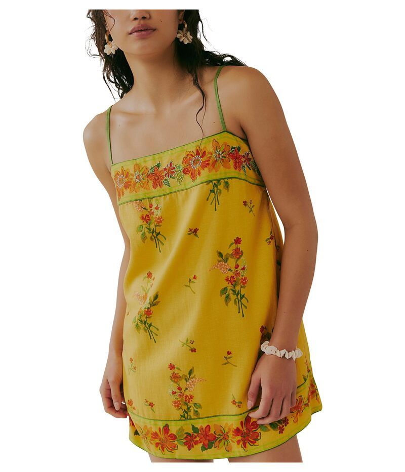 フリーピープル レディース トップス ワンピース ミニ Free People Bali Take Me With You Mini Dress Yellow イエロー