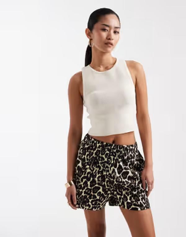 スリードベア レディース ボトムス ハーフパンツ・ショーツ プリント ショートパンツ ジャージー Threadbare jersey pull on shorts with drawstring in 7,336円