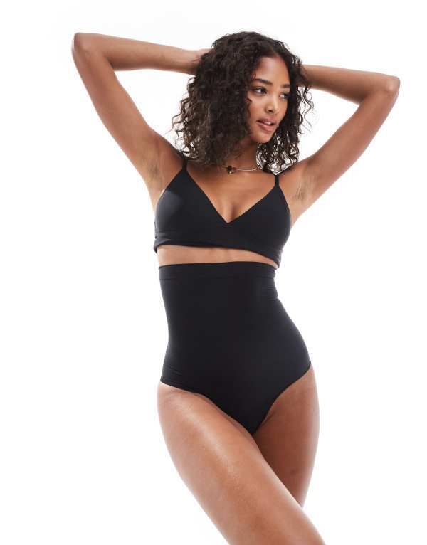 スパンク レディース アンダーウェア ブリーフパンツ ハイウエスト Spanx Everyday Seamless Shaping highwaisted thong Black ブラック