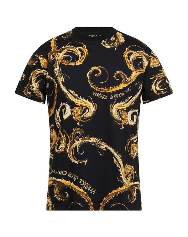 ヴェルサーチ メンズ トップス Tシャツ VERSACE JEANS COUTURE Black ブラック