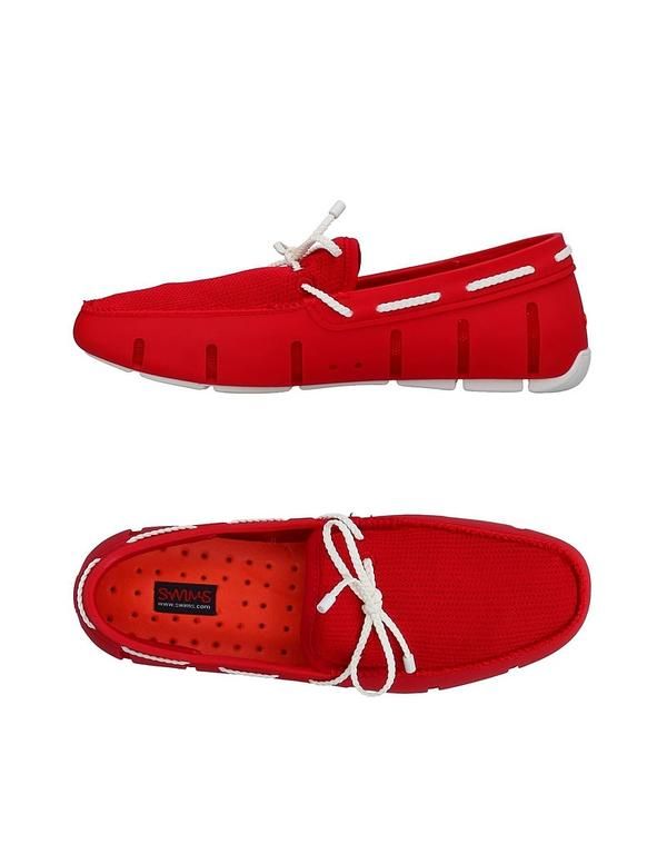 スウィムス メンズ シューズ スリッポン・ローファー モカシン SWIMS Red レッド