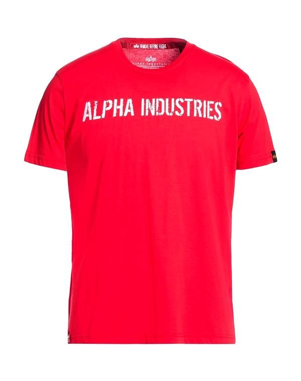 アルファインダストリーズ メンズ トップス Tシャツ ALPHA INDUSTRIES Red レッド