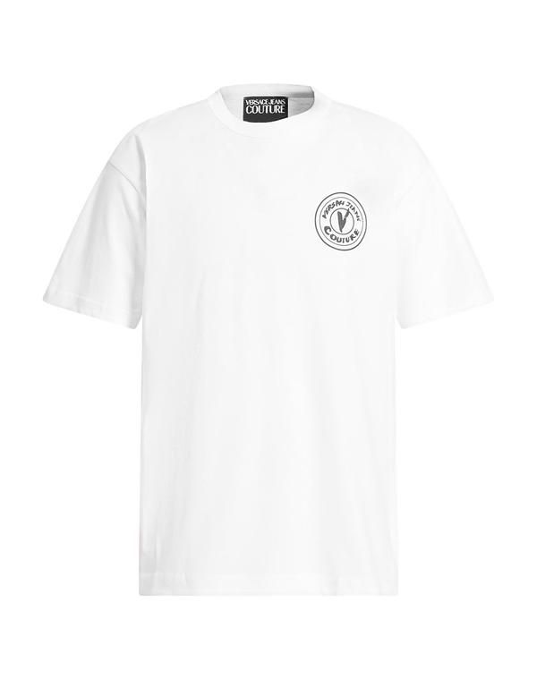 ヴェルサーチ メンズ トップス Tシャツ VERSACE JEANS COUTURE White ホワイト