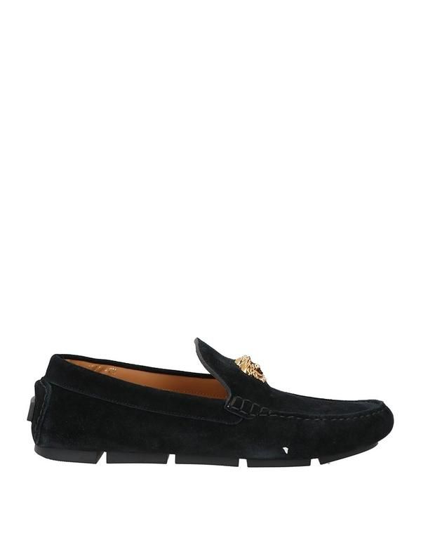 ヴェルサーチ メンズ シューズ スリッポン・ローファー モカシン VERSACE Black ブラック