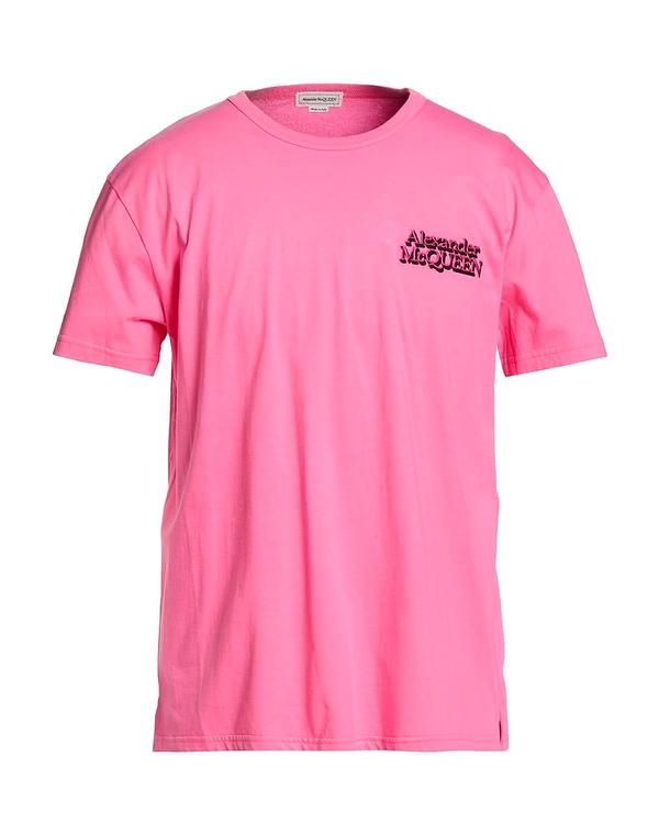 マックイーン メンズ トップス Tシャツ MCQUEEN Pink ピンク