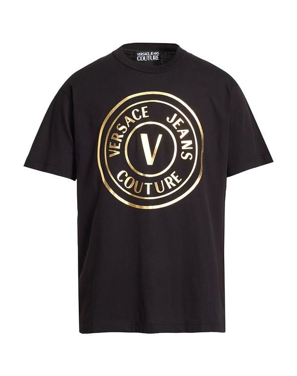 ヴェルサーチ メンズ トップス Tシャツ VERSACE JEANS COUTURE Black ブラック