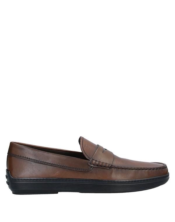 トッズ メンズ シューズ スリッポン・ローファー モカシン TODS Dark Brown ブラウン