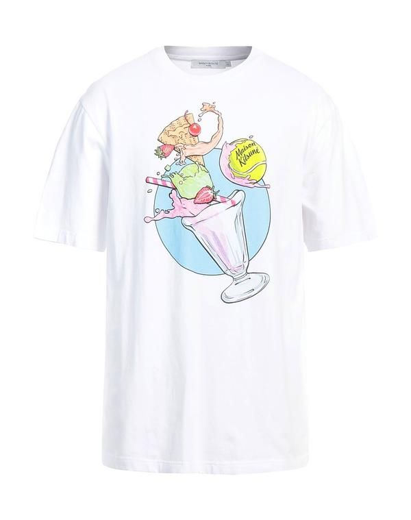 メゾンキツネ メンズ トップス Tシャツ MAISON KITSUN White ホワイト