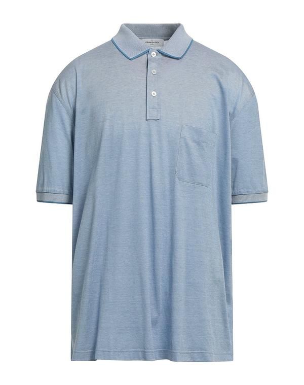 グランサッソ メンズ トップス ポロシャツ GRAN SASSO Blue Gray グレー