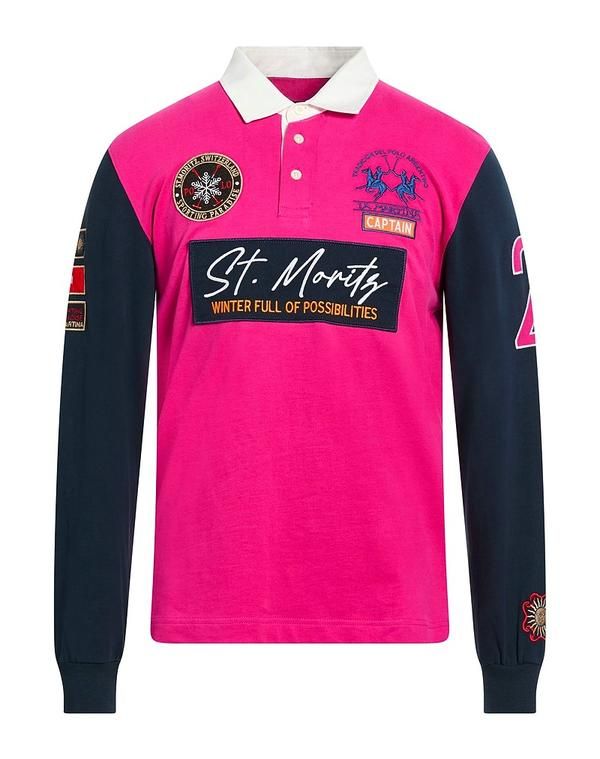ラ マルティーナ メンズ トップス ポロシャツ LA MARTINA Magenta マゼンタ