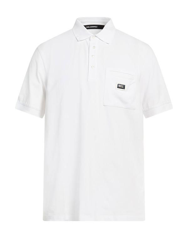 カール ラガーフェルド メンズ トップス ポロシャツ KARLAGERFELD White ホワイト