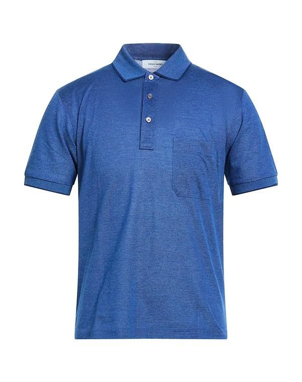 グランサッソ メンズ トップス ポロシャツ GRAN SASSO Blue ブルー