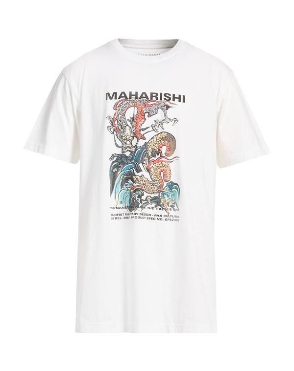 マハリシ メンズ トップス Tシャツ MAHARISHI White ホワイト