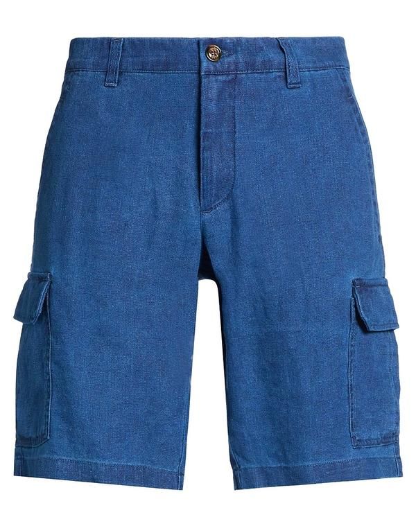 ムーレー メンズ ボトムス ハーフパンツ・ショーツ ショートパンツバミューダパンツ MOORER Blue ブルー