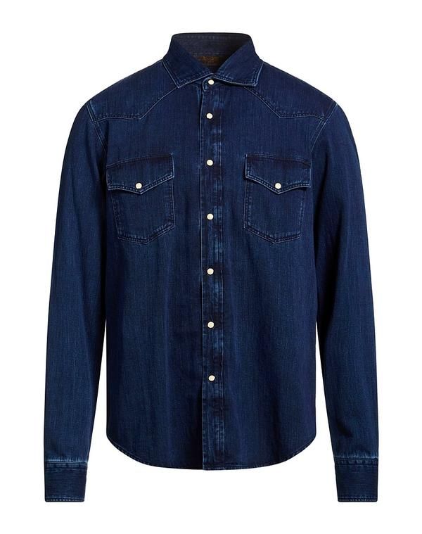 ムーレー メンズ トップス シャツ MOORER Blue ブルー